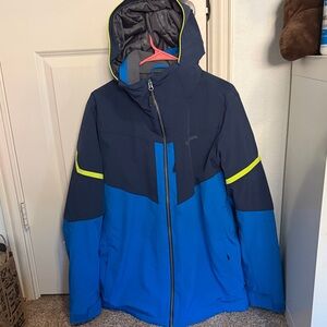 Men's Blue and Black Ski Jacket